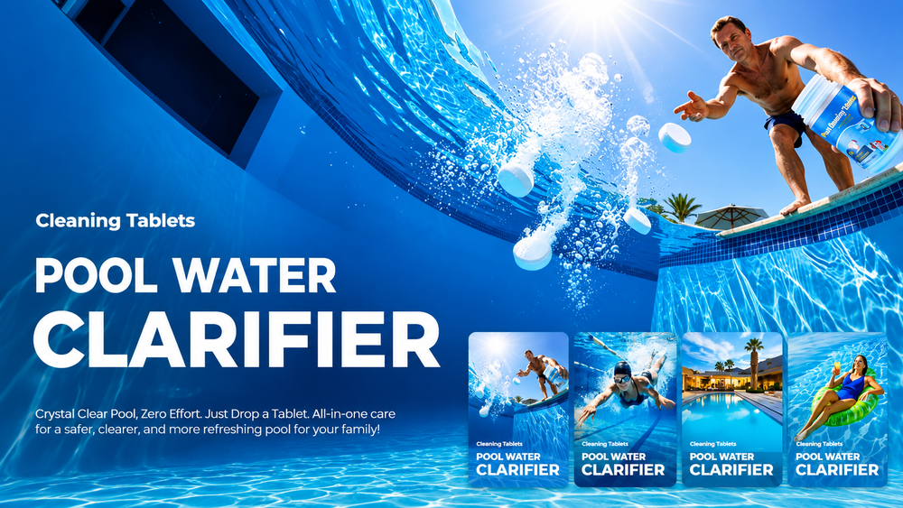 🏊‍♂️ Pool Cleaning Tablets for Crystal Clear Water – Drop, Dissolve, Dive In! 🌊✨